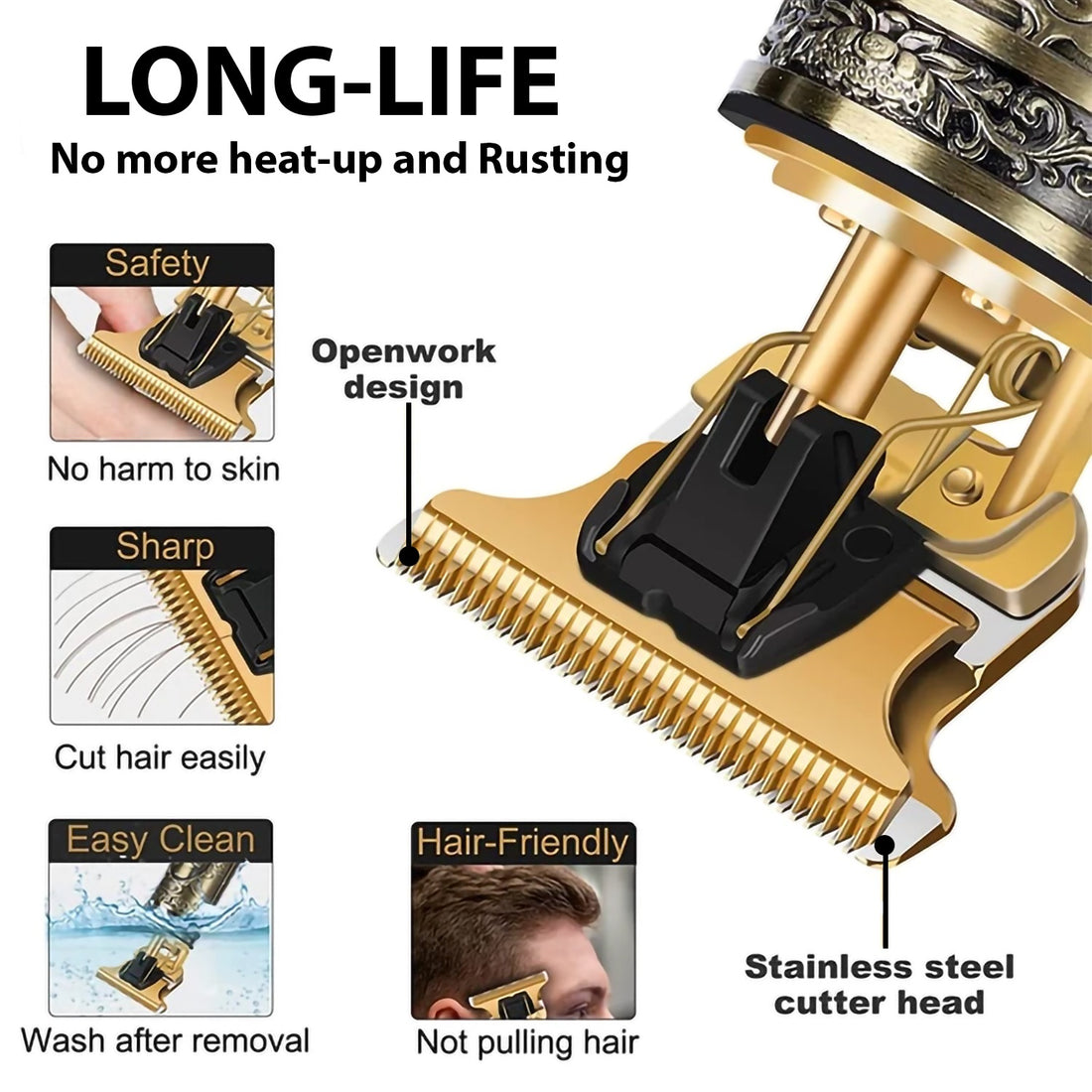 T9 Vintage Hair Trimmer For Men | T9 Rechargeable Shaver Machine For Men